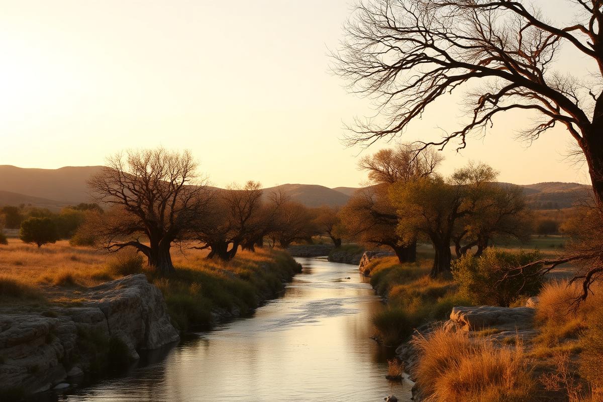 Placeholder photo of a Texas hill country creek lined with trees
