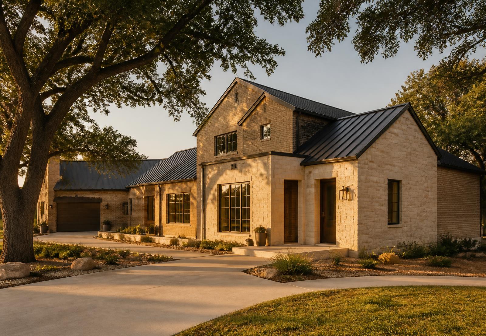 A Central Texas home at golden hour before it goes on the market